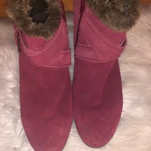 Hush Puppies Pink/Purple Ankle Heeled Boots